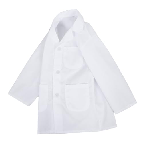 PartyKindom Laborkittel aus Atmungsaktiv Langlebig Realistisches Design für Jungen und Mädchen Langärmlige Experimentieruniform für Halloween und Rollenspiele von PartyKindom