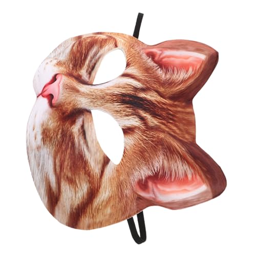 PartyKindom Leichte Katzenmaske Halbgesicht für Damen und Herren Verstellbar und Komfortabel Dekoratives Tierkostüm für Halloween Maskenball Cosplay und Party Passform Mysteriöser Look von PartyKindom