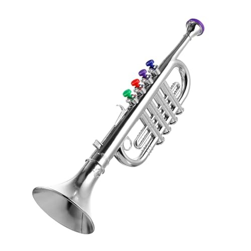 PartyKindom Lernspielzeug Trompete aus Hochwertigem Kunststoff Leichtes und Tragbares Musikinstrument für Anfänger Fördert Kreativität und Musikalisches Interesse bei Jungen und Mädchen von PartyKindom