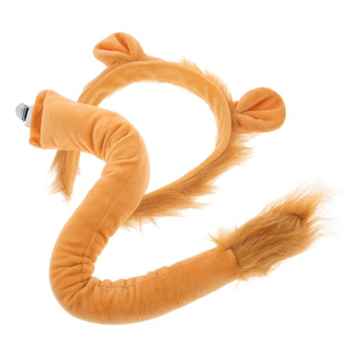 PartyKindom Löwenkostüm Teilig mit Weichem Fellartigem Stirnband und Stabiler Clip Robustes Material Geeignet für Halloween Karneval Cosplay und Festpartys von PartyKindom