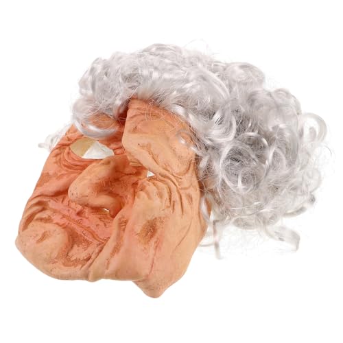 PartyKindom Lustige Alte Frau Maske mit Haaren Realistische Senioren Gesichtsmaske für Karneval Halloween und Cosplay für Partys Bühnenauftritte und Verkleidungen PartyKindom Lustige Alte Frau Maske mit Haaren Realistische Senioren Gesichtsmaske für Karneval Halloween und Cosplay für Partys Bühnenauftritte und Verkleidungen von PartyKindom