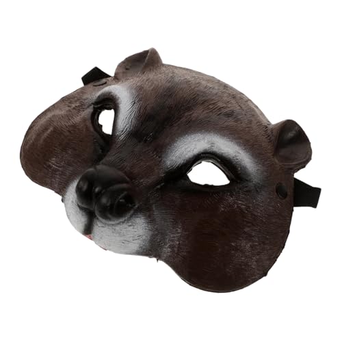 PartyKindom Masquerade Eichhörnchen Maske Halbgesicht PU Schaum Tier Kostüm Halloween Party Karneval Cosplay Fasching Bühnenperformance Zubehör von PartyKindom