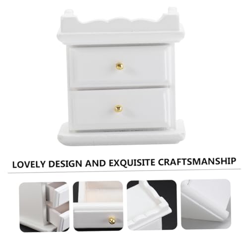 PartyKindom Maßstab Handgefertigter Miniatur Bedside Table mit Schubladen Kreative Puppenhaus Dekoration für Schlafzimmer und Miniaturmöbel Sammler PartyKindom Maßstab Handgefertigter Miniatur Bedside Table mit Schubladen Kreative Puppenhaus Dekoration für Schlafzimmer und Miniaturmöbel Sammler von PartyKindom