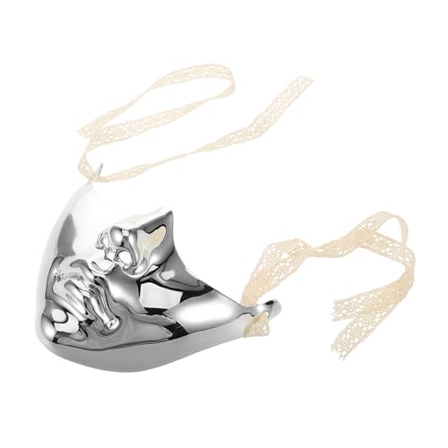 PartyKindom Mechanische Halbgesichtsmaske Kunststoff Leicht für Halloween Karneval Maskerade Erwachsene Damen Herren Vielseitig Tragbar und Dekorativ mit Futuristischem Design von PartyKindom
