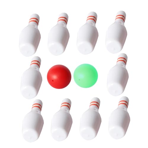 PartyKindom Mini Bowling Set Teilig Miniatur Kegelspiel mit Kleinen Bowling Pins für Puppenhaus Dekoration von PartyKindom