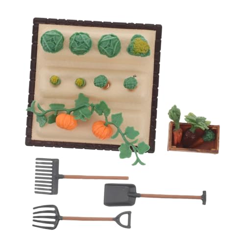 PartyKindom Mini-Farm Gartenbedarf Puppenhaus Miniaturen Miniaturgemüse Zubehör Für Puppenhäuser Minigarten Puppenhausdekor Puppenhaus-gartengeräte Feengarten Zubehör Mini-gartengeräte Plastik von PartyKindom