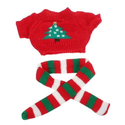 PartyKindom Mini Pullover und Schal für Puppenhaus Weiches Abnehmbares Puppen Kostüm Zubehör Geeignet als für Kleine Gestaltete Komfortable Puppenkleidung von PartyKindom