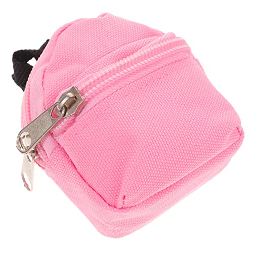 PartyKindom Mini Puppenrucksack für Bjd Puppen Leichter Strapazierfähiger Doll Costume Ornament Dekoratives Zubehör für Puppenhäuser und Eleganter Mini Rucksack in Rosa von PartyKindom