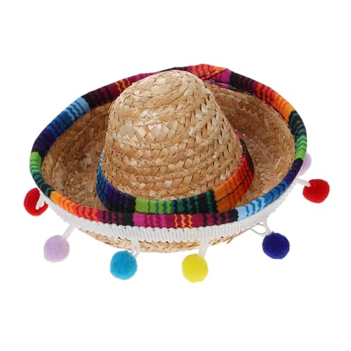 PartyKindom Mini Sombrero Partyhüte für Haustiere Bunte Mexikanische Hüte für Karneval Fiesta und Kostümpartys Handgemachte Leichte und Bequeme Kopfbedeckungen von PartyKindom