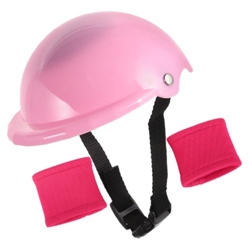 PartyKindom Mini Sporthelm und Knieschoner für Puppen Maßgeschneiderte Doll Bike Helm Zubehör Realistische Sicherheitsschutzausrüstung für Rollenspiel und Puppenzubehör von PartyKindom