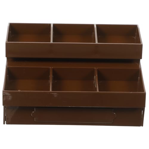 PartyKindom Mini -Supermarktmodell Regal Hütte Gestell klein Miniaturmöbel winzige Möbel Mini House Accessory Miniaturen zum Basteln Miniatur-Möbeldekor Mini- - Puppenhausdekor Plastik von PartyKindom