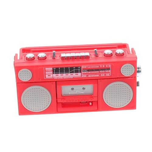 PartyKindom Mini Vintage Recorder Dekoratives Miniatur Puppenhaus Zubehör Rotes Mini Möbel Ornament für Spielhaus Wohnzimmer Schlafzimmer PartyKindom Mini Vintage Recorder Dekoratives Miniatur Puppenhaus Zubehör Rotes Mini Möbel Ornament für Spielhaus Wohnzimmer Schlafzimmer von PartyKindom