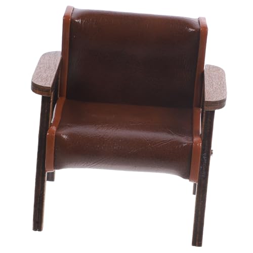 PartyKindom Mini-sofastuhl Puppenhaus Sofa Stuhl Miniatur-puppenhaus-sofastuhl Möbel Dekorativer Miniaturstuhl Miniatur-sofastuhl Für Puppenhaus Miniatur-Sofa-Stuhl- Hölzern Light Brown von PartyKindom