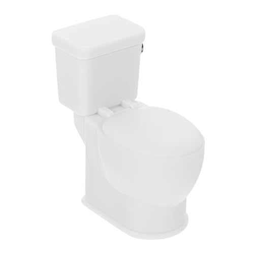 PartyKindom Mini -toilettensitz Klein Bad Puppe Spülungen Für Spülen Winzig Das Miniatur -Toilette, Die Wasser Töpfchen-Trainings-toilettensitz Enthält Batterien Und Komponenten Weiß von PartyKindom