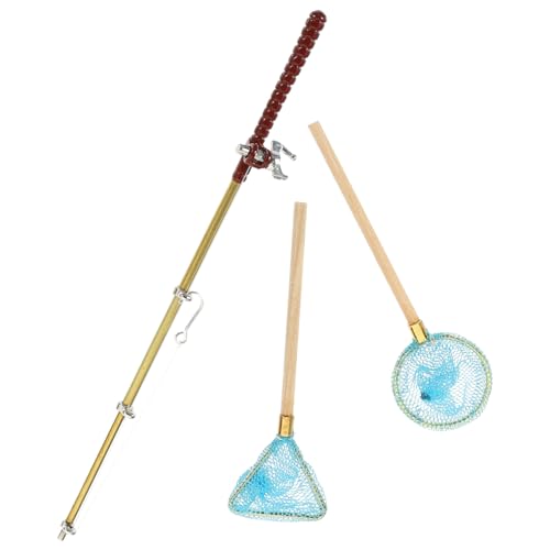 PartyKindom Miniatur Angelrute und Fischernetz Puppenhaus Deko Zubehör für Kreative Miniatur szenen Desktop Fischfang Modell PartyKindom Miniatur Angelrute und Fischernetz Puppenhaus Deko Zubehör für Kreative Miniatur szenen Desktop Fischfang Modell von PartyKindom