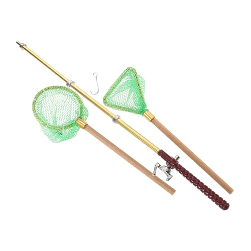 PartyKindom Miniatur Angelruten mit Grünem Fangnetz Detailreiches Puppenhaus Zubehör Langlebiges Angelspielzeug für Realistisches für Mini Haus für Puppenhaus Spielspaß PartyKindom Miniatur Angelruten mit Grünem Fangnetz Detailreiches Puppenhaus Zubehör Langlebiges Angelspielzeug für Realistisches für Mini Haus für Puppenhaus Spielspaß von PartyKindom