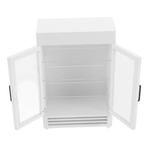 PartyKindom Miniatur Holz Kühlschrank für Puppen Getränkekühler für Bastelprojekte Lifelike Details für Rollenspiele und Kreative Szenarien von PartyKindom