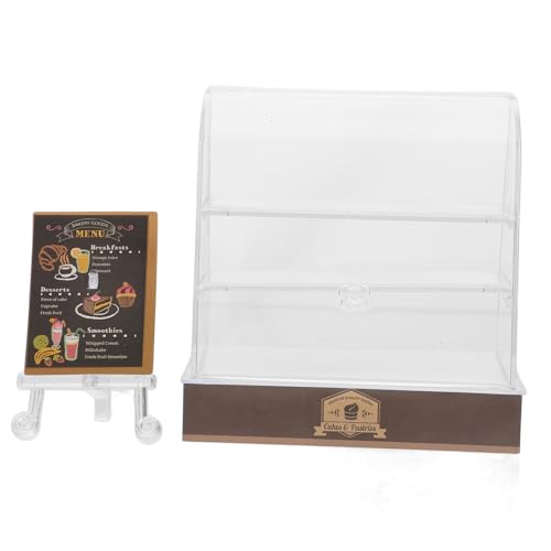 PartyKindom Miniatur-Kuchenschrank für realistisch winzig klein Puppenhaus LED Miniaturschränke Mini Bäckerei Vitrine Miniatur-Schrankmodell Mini-Dessertschrank Mini-Ladenschrank Abs Schwarz PartyKindom Miniatur-Kuchenschrank für realistisch winzig klein Puppenhaus LED Miniaturschränke Mini Bäckerei Vitrine Miniatur-Schrankmodell Mini-Dessertschrank Mini-Ladenschrank Abs Schwarz von PartyKindom