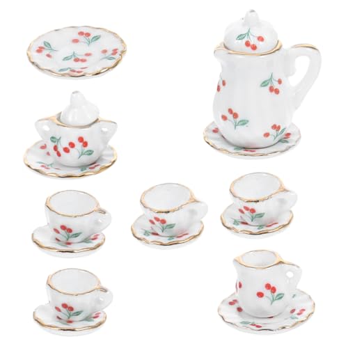 PartyKindom Miniatur Porzellan Teeservice Teilig Puppenhaus Zubehör Miniatur Tee Tasse und Realistische Mini Haus Dekoration für Puppenhaus PartyKindom Miniatur Porzellan Teeservice Teilig Puppenhaus Zubehör Miniatur Tee Tasse und Realistische Mini Haus Dekoration für Puppenhaus von PartyKindom