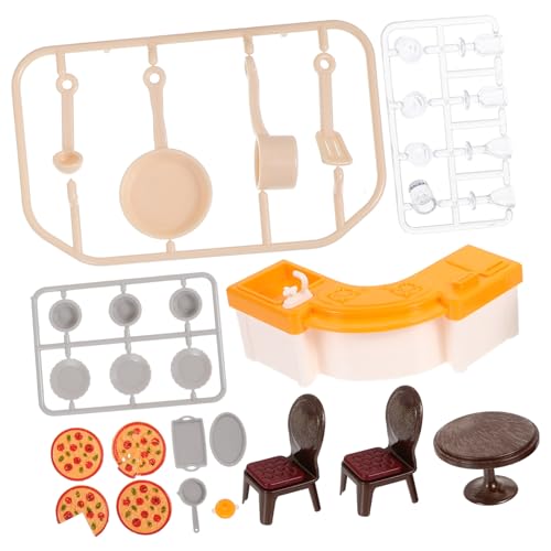 PartyKindom Miniatur Puppenhaus Möbel Set Kunststoff Küche Dekorationsspielzeug für Mädchen Detailreiche Strapazierfähige Miniaturküche als Wohnaccessoire und Fotorequisite Teilig PartyKindom Miniatur Puppenhaus Möbel Set Kunststoff Küche Dekorationsspielzeug für Mädchen Detailreiche Strapazierfähige Miniaturküche als Wohnaccessoire und Fotorequisite Teilig von PartyKindom