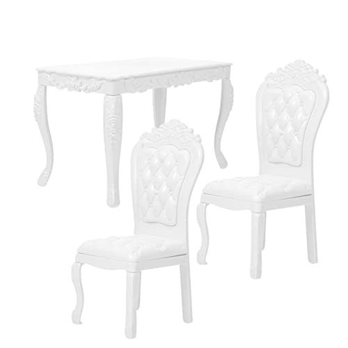 PartyKindom Miniatur Puppenhaus Möbel Set Tisch Stühle Umweltfreundliches Material Kreative Miniatur Tisch Stuhl Kombination Spielhaus Dekoration Zubehör Handliches Puppenmöbel für von PartyKindom