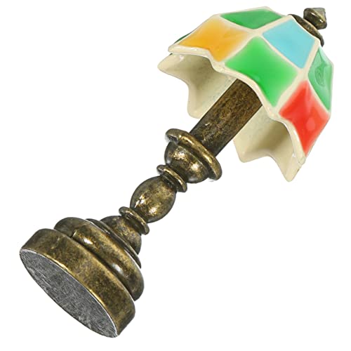PartyKindom Miniatur Tischlampe für Puppenhaus Bunte Vintage Tischleuchte Dekorative Mini Lampe für DIY Miniaturmöbel für Puppenzubehör und PartyKindom Miniatur Tischlampe für Puppenhaus Bunte Vintage Tischleuchte Dekorative Mini Lampe für DIY Miniaturmöbel für Puppenzubehör und von PartyKindom