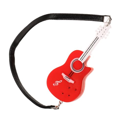 PartyKindom Miniaturgitarre Deko Gitarrenmodell für Puppenhaus Fotorequisiten Langlebig Zubehör für Puppen und Szenen von PartyKindom