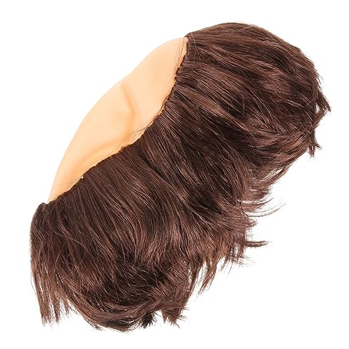 PartyKindom Mönchskopfbedeckung Perücke Jungs kahlköpfige Mönchsmütze Halloween Erwachsene Party kahle Kappe Glatze-Cap-Kostüm Glatze der Männer Glatzkopf-Kit Cosplay -Kostümprop Emulsion von PartyKindom