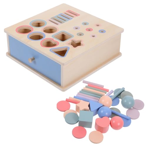 PartyKindom Montessori Holzspielzeug Farb und Formsortierer mit Münzbox für Kleinkinder Interaktives Lernspielzeug zur Feinmotorik Farberkennung Logischem und Kognitiver Entwicklung von PartyKindom