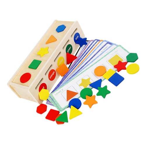 PartyKindom Montessori Holzspielzeug Sortierbox für Motorikspielzeug Ab Jahr Farb Formerkennung Lernspielzeug Hand Auge koordination und Logischem Denken von PartyKindom