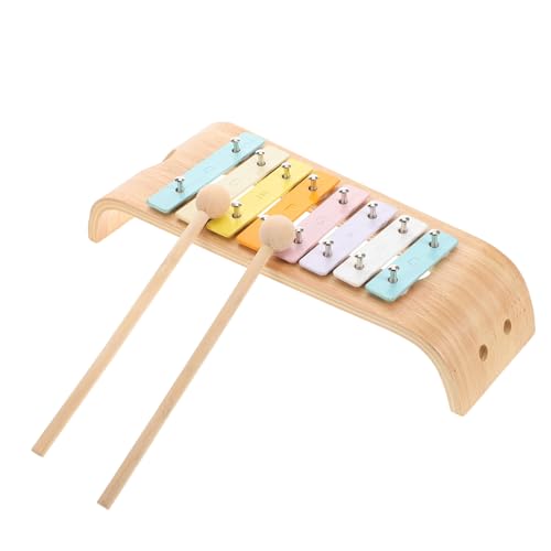 PartyKindom Montessori Metallophon Xylophon Glockenspiel aus Aluminiumlegierung und Holz Langlebiges Musikinstrument für Klare Klangqualität Pädagogisches Percussion für Frühkindliche von PartyKindom