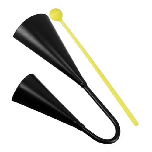PartyKindom Musikanbau Kuhglocke Für Handglocken Kuhglocken Aus Metall Musikinstrumente Kuhglocke Mit Lateinischer Percussion -Percussion-Glocke Black Plastik von PartyKindom