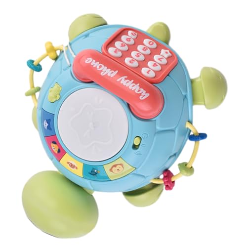 PartyKindom Musikspieler Krabbelspielzeug Schildkröte Lernspielzeug für Junge Mädchen Interaktives Frühes Lernspielzeug Hand Auge Koordination und Sozialkompetenz Bunte Kunststoffausführung von PartyKindom