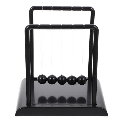 PartyKindom Newton Balance Ball Dekorationsmodell Wissenschaftliches Schreibtischornament für Home Office Großes Schwarzes Design für Stressabbau und Lernhilfe von PartyKindom