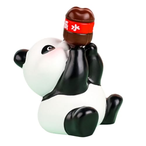 PartyKindom Niedliche Resin Panda Figurine Tischdekoration Süße Cartoon Panda Statue Trinkendes Tier für Garten Büro Zimmer Kompakte Leicht und Langlebig PartyKindom Niedliche Resin Panda Figurine Tischdekoration Süße Cartoon Panda Statue Trinkendes Tier für Garten Büro Zimmer Kompakte Leicht und Langlebig von PartyKindom