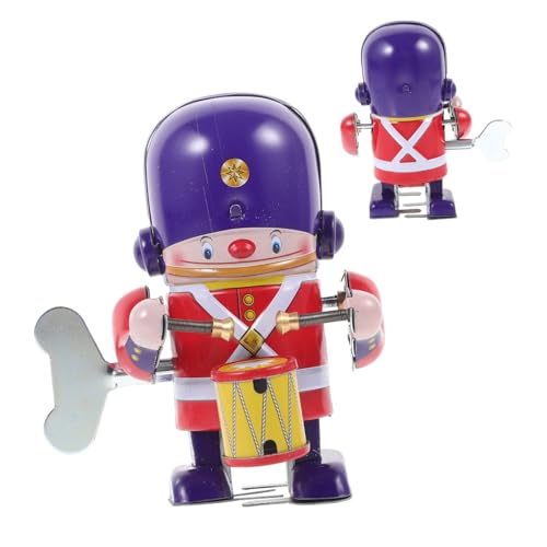 PartyKindom Nostalgisches Blechspielzeug Wind up Roboter mit Trommel Cartoon Design rutschfest Glatte Kanten Dekoratives Mechanisches Sammlerstück Geschenk für Erwachsene PartyKindom Nostalgisches Blechspielzeug Wind up Roboter mit Trommel Cartoon Design rutschfest Glatte Kanten Dekoratives Mechanisches Sammlerstück Geschenk für Erwachsene von PartyKindom