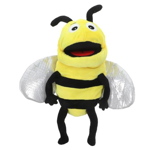 PartyKindom Plüsch Biene Handpuppe Interaktives Storytelling Cartoon Tier Marionette für Erwachsene Fördert Kreativität und Kommunikation für Eltern Junge Mädchen Spiele von PartyKindom
