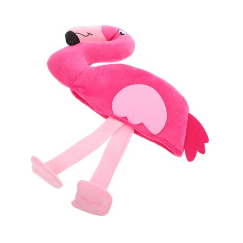 PartyKindom Plüsch Flamingo Hut Damen Lustiger Partyhut für Valentinstag Kostüm Karneval Cosplay Weicher Atmungsaktiver Tierhut Rosa Accessoire für Themen und Geburtstagsfeiern von PartyKindom