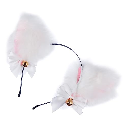 PartyKindom Plüsch Katzenohren Haarreif mit Glocken und Schleife Weiches Cosplay Stirnband für Damen und Mädchen Kuscheliger Katzenkostüm Haarschmuck für Halloween Karneval Party und Bühne PartyKindom Plüsch Katzenohren Haarreif mit Glocken und Schleife Weiches Cosplay Stirnband für Damen und Mädchen Kuscheliger Katzenkostüm Haarschmuck für Halloween Karneval Party und Bühne von PartyKindom