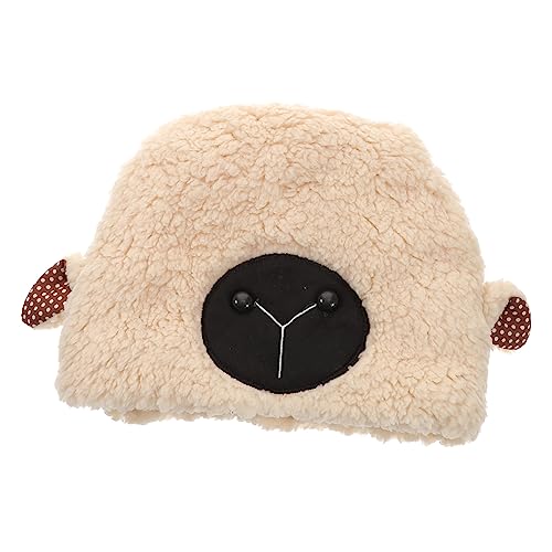 PartyKindom Plüsch Schaf Ohr Mütze Kuschelig Warm Fluffy Kopfbedeckung Schutz Lustige Tiermütze Für Karneval Halloween Weihnachten Cosplay Party Zubehör von PartyKindom