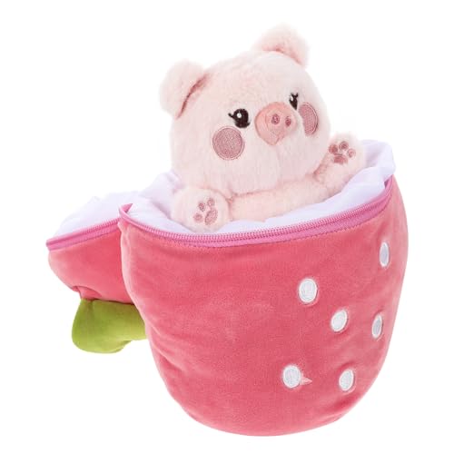 PartyKindom Plüsch Schwein Kuscheltier mit Reißverschluss Cartoon Schweinedoll Verwandlungskissen Weiches Stofftier als für Dekoration PartyKindom Plüsch Schwein Kuscheltier mit Reißverschluss Cartoon Schweinedoll Verwandlungskissen Weiches Stofftier als für Dekoration von PartyKindom