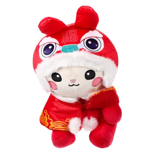 PartyKindom Plüschhase Kuscheltier Chinesisches Neujahr Weiches Langlebiges Stofftier mit Lebendigem Gesicht Geeignet als und Dekoration für Erwachsene von PartyKindom