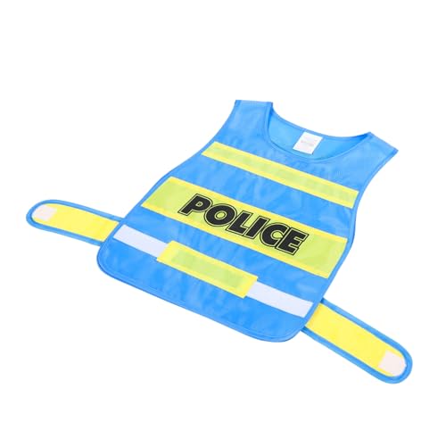 PartyKindom Polizei Kostüm Weste aus Stoff für Jungen und Kleinkinder Realistische Cosplay für Rollenspiele Bequemes Polizeiverkleidung für Detailreicher Verarbeitung von PartyKindom