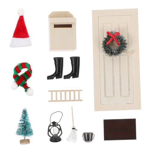 PartyKindom Puppenhaus Mini Weihnachtsdeko Teiliges Miniatur Weihnachtsornamente Kunststoff Miniatur Deko für Puppenhäuser Kompakt Sicher für Weihnachts Dioramen und Bastelprojekte von PartyKindom