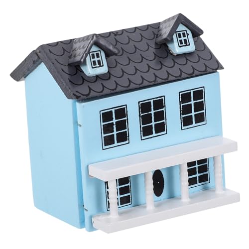 PartyKindom Puppenhaus Miniaturhaus Kit kleines Mini- Dekorationen Miniaturen Hausmodell Miniaturhaus-Modellbausatz Mini -Häuser DIY Miniaturhaus Mini - Holz Blau PartyKindom Puppenhaus Miniaturhaus Kit kleines Mini- Dekorationen Miniaturen Hausmodell Miniaturhaus-Modellbausatz Mini -Häuser DIY Miniaturhaus Mini - Holz Blau von PartyKindom
