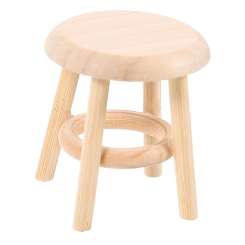 PartyKindom Puppenhaus Möbel Modell Handgefertigter Kleiner Sitzhocker Leichtes Platzsparendes Miniatur Möbelstück für Puppenhaus Schlafzimmer und Esszimmer Dekoration von PartyKindom