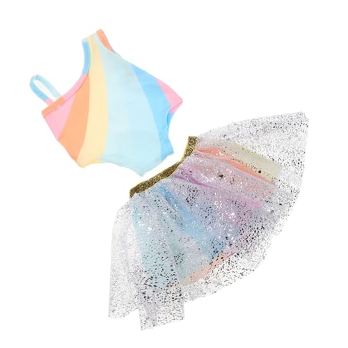 PartyKindom Puppenkleid Regenbogen Tüllrock mit Pailletten Glitzer Tutu für Mädchen Puppen Amerikanisches Mode Outfit für Geburtstag Tanz und Rollenspiele PartyKindom Puppenkleid Regenbogen Tüllrock mit Pailletten Glitzer Tutu für Mädchen Puppen Amerikanisches Mode Outfit für Geburtstag Tanz und Rollenspiele von PartyKindom