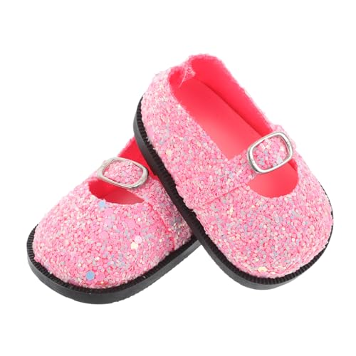 PartyKindom Puppenschuhe mit Funkelnden Pailletten Miniatur Doll Schuhwerk Detailreich Verarbeitet Stylisches Accessoire für Puppenkleidung Geeignet für Amerikanische Puppen von PartyKindom