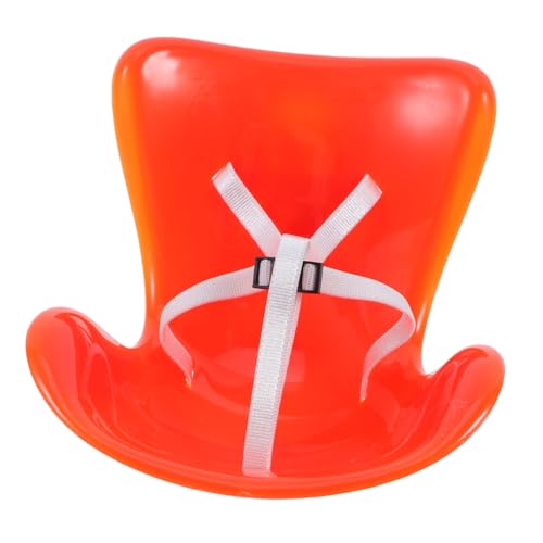 PartyKindom Puppensicherheitssitz Puppendekorationen Miniaturstuhl Puppensofa Puppenhaus Modell Stühle Autositzdekoration Mini-Sofa Miniatursitz Auto-Sofa Orange Plastik von PartyKindom