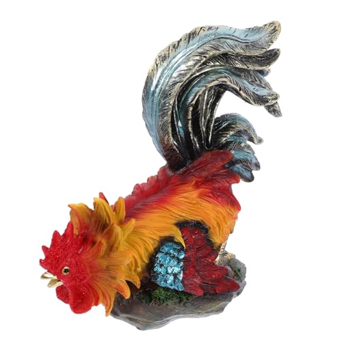 PartyKindom Realistische Hahn Gartenfigur aus Harz Wetterfestes Gartendeko Ornament mit Detailgetreuer Gestaltung für Außenbereich Garten Terrasse PartyKindom Realistische Hahn Gartenfigur aus Harz Wetterfestes Gartendeko Ornament mit Detailgetreuer Gestaltung für Außenbereich Garten Terrasse von PartyKindom